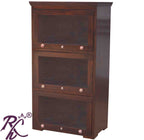 Solid Wood Three Glass Doors Kitchen Crockery Unit