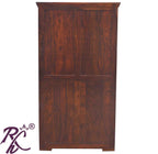 Solid Wood Three Glass Doors Kitchen Crockery Unit