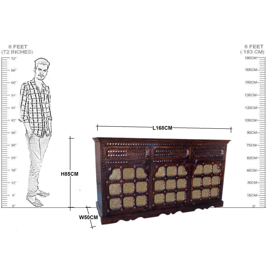 Solid Wood Pital Bakhra Side Board
