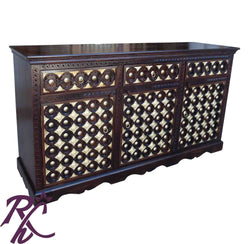 Solid Wood Brass Bakhra Sideboard