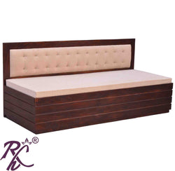 Solid Wooden Stripe Sofa Cum Bed
