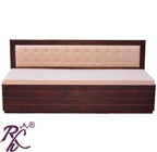 Solid Wooden Stripe Sofa Cum Bed