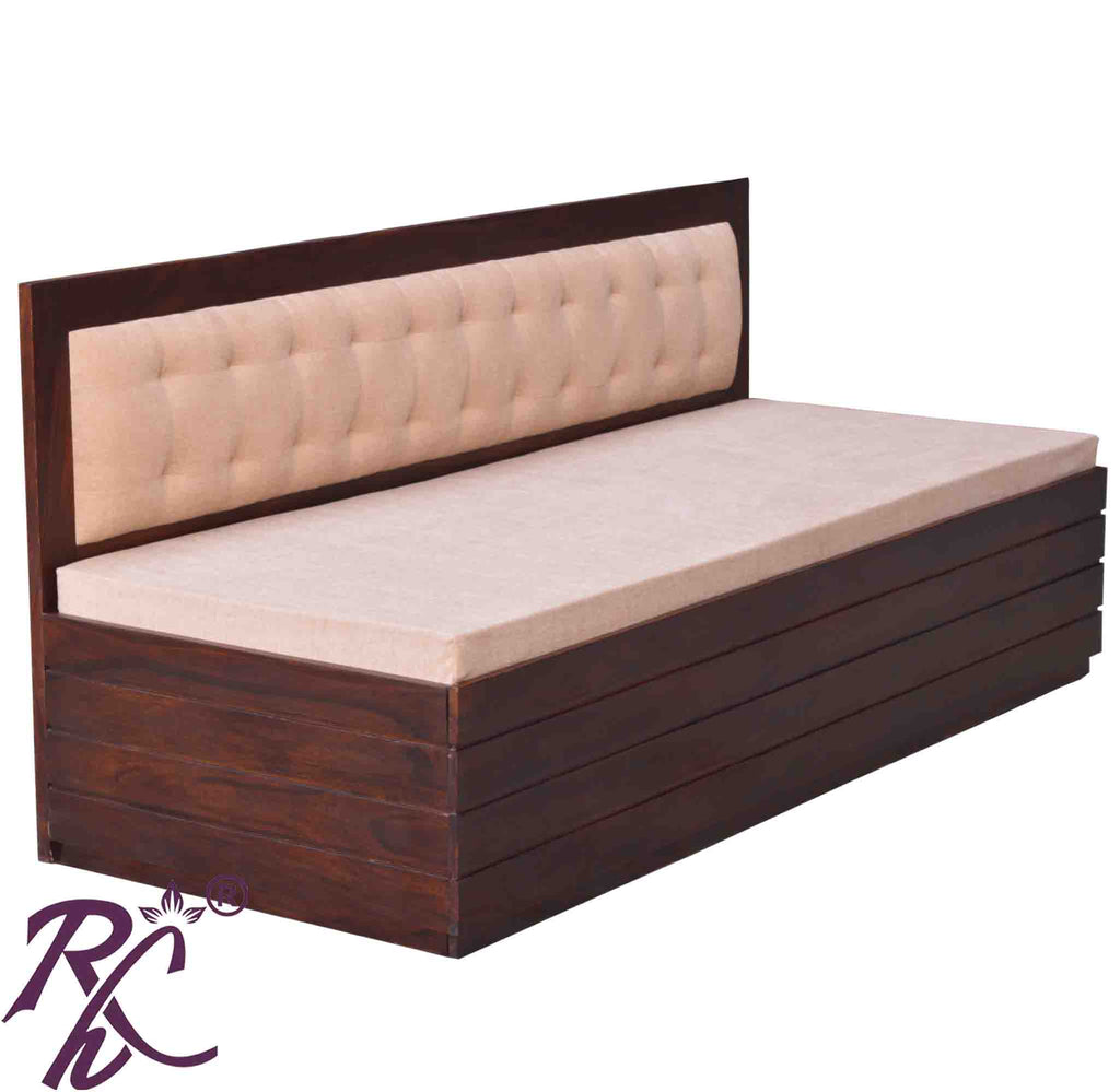 Solid Wooden Stripe Sofa Cum Bed