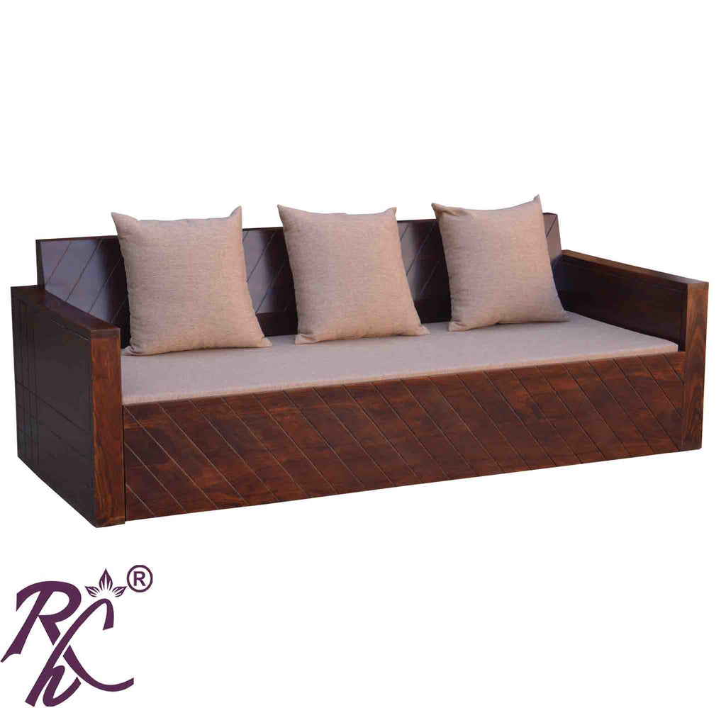 Solid Wooden Sofa Cum Bed