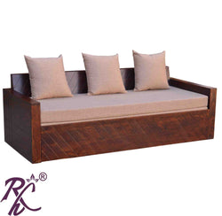 Solid Wooden Sofa Cum Bed