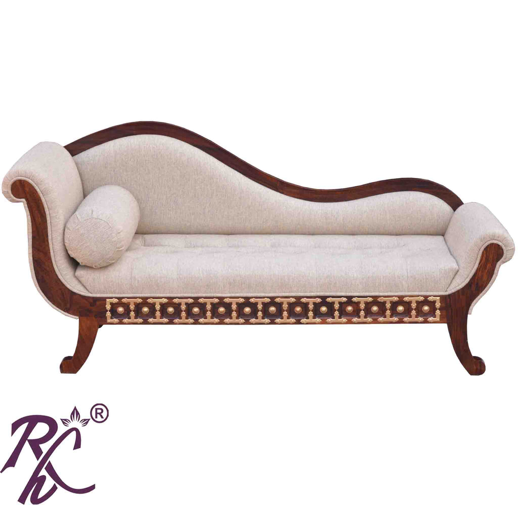Solid Wooden Brass L+T Design Couch
