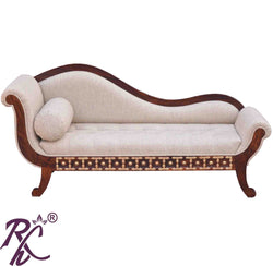 Solid Wooden Brass L+T Design Couch