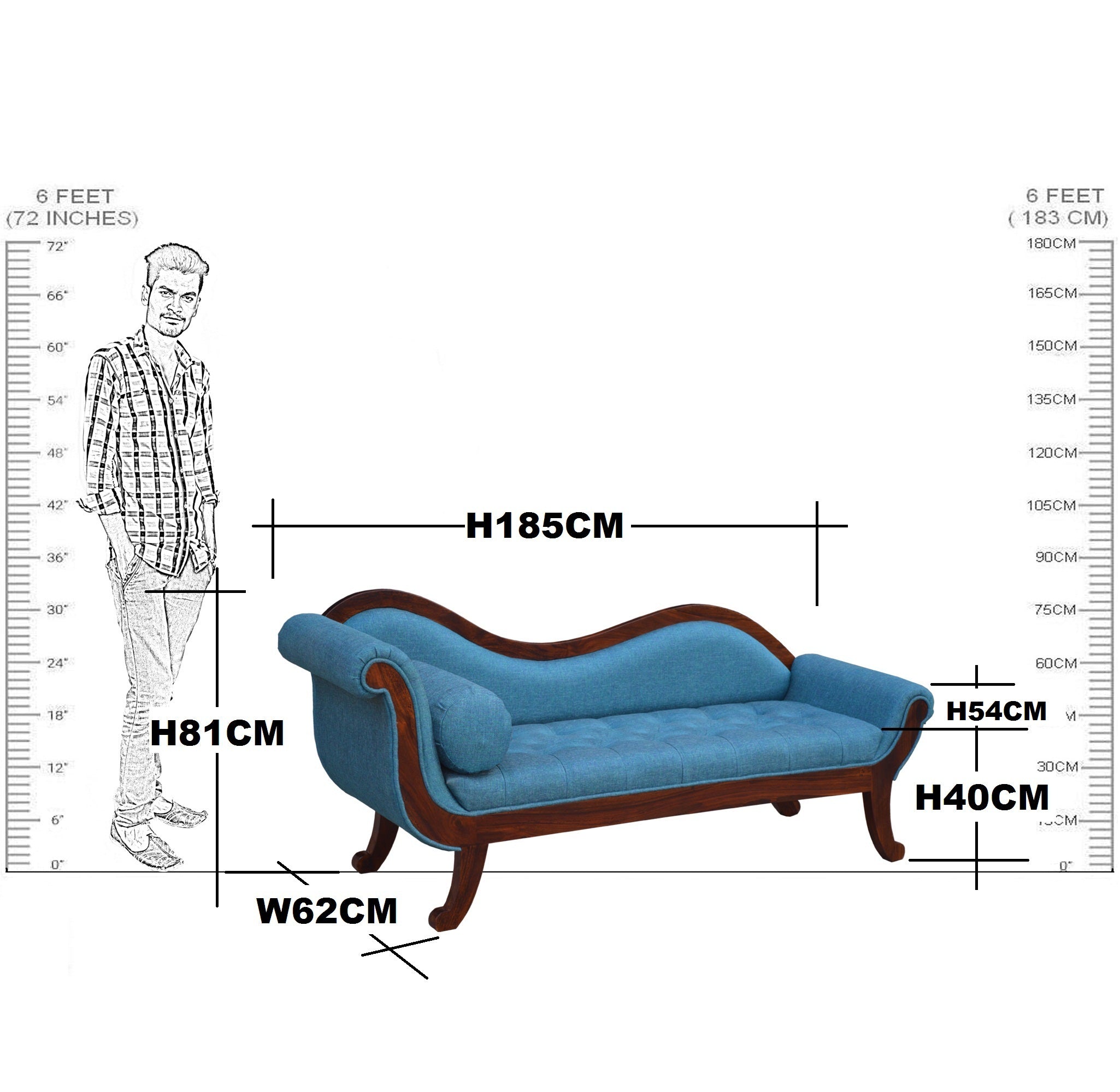Solid Wooden Couch Sofa