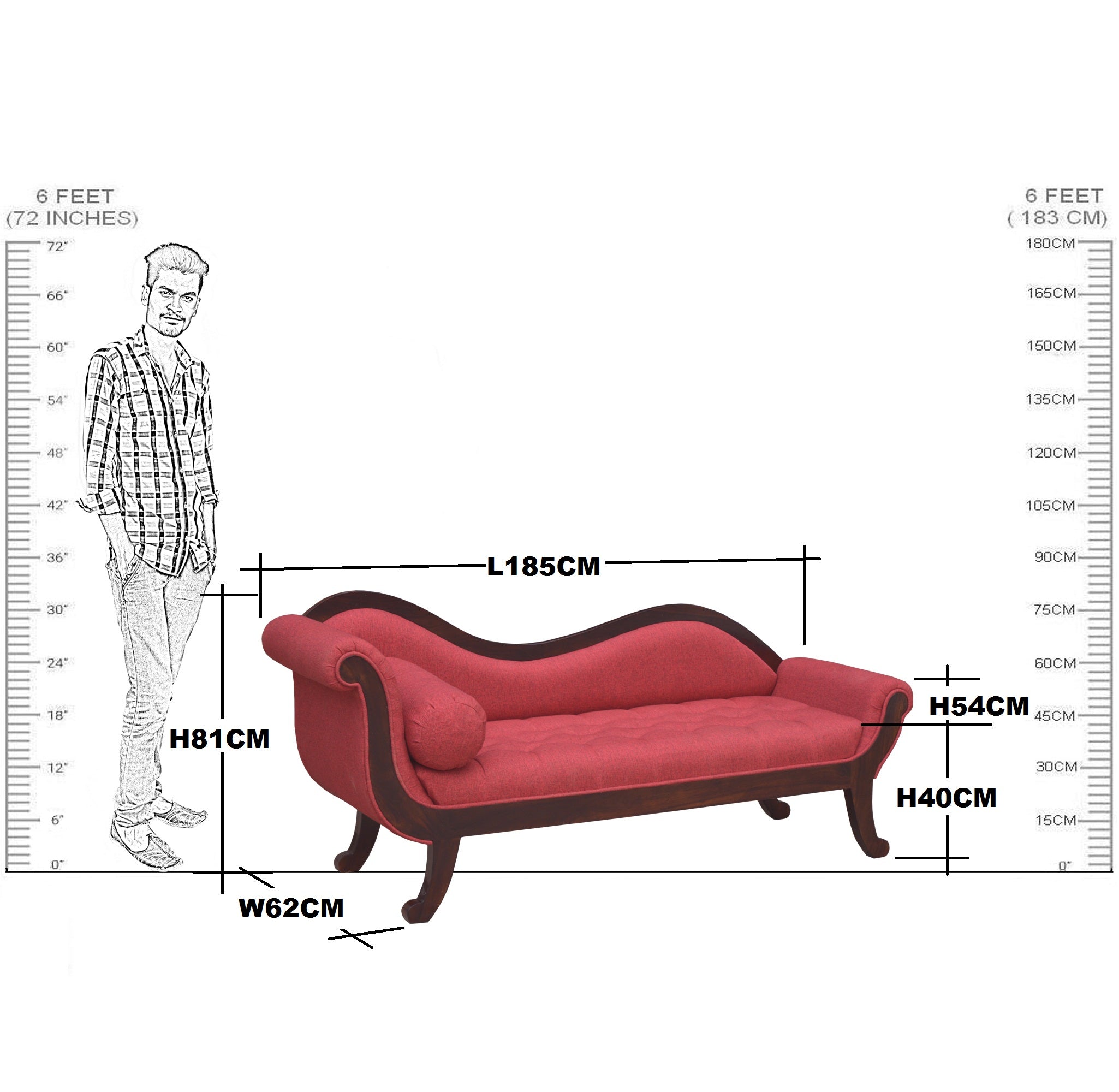 Solid Wooden Couch Sofa