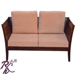 Solid Wood Stripe Design Sofa 2 Seater