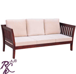 Solid  Wood Stripe Design Sofa 3 Seater