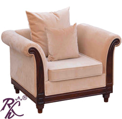 Solid Wooden Mayur Design Sofa One Seater