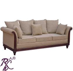 Solid Wooden Mayur Design Sofa 3 Seater