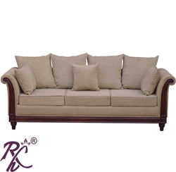 Solid Wooden Mayur Design Sofa 3 Seater