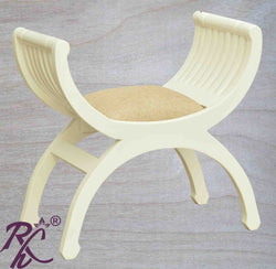 Solid Wood C Nut Design Sofa One Seater White Duco Paint