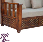 Solid Wood Jiksa Jali Design Sofa 3 Seater