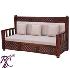 Solid Wood Jiksa Jali Design Sofa 3 Seater