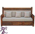 Solid Wood Jiksa Jali Design Sofa 3 Seater