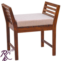 Solid Wooden Stripe Design Sofa One Seater