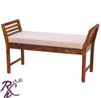 Solid Wooden Stripe Design Sofa Two Seater