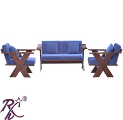 SOLID WOOD CROSSIA SOFA SET 4 SEATER