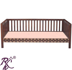 Solid Wood  Brass L+T Design Sofa Cum Bed