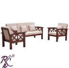 Solid Wood XX Design Sofa Set 5 Seater