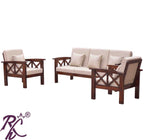 Solid Wood XX Design Sofa Set 5 Seater