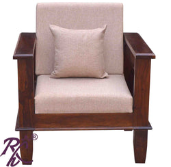 Solid Wood Magazine Holder Sofa One Seater