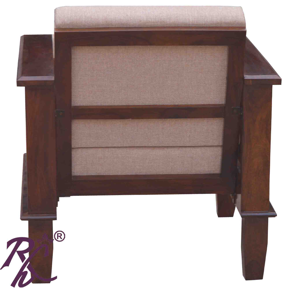 Solid Wood Magazine Holder Sofa One Seater