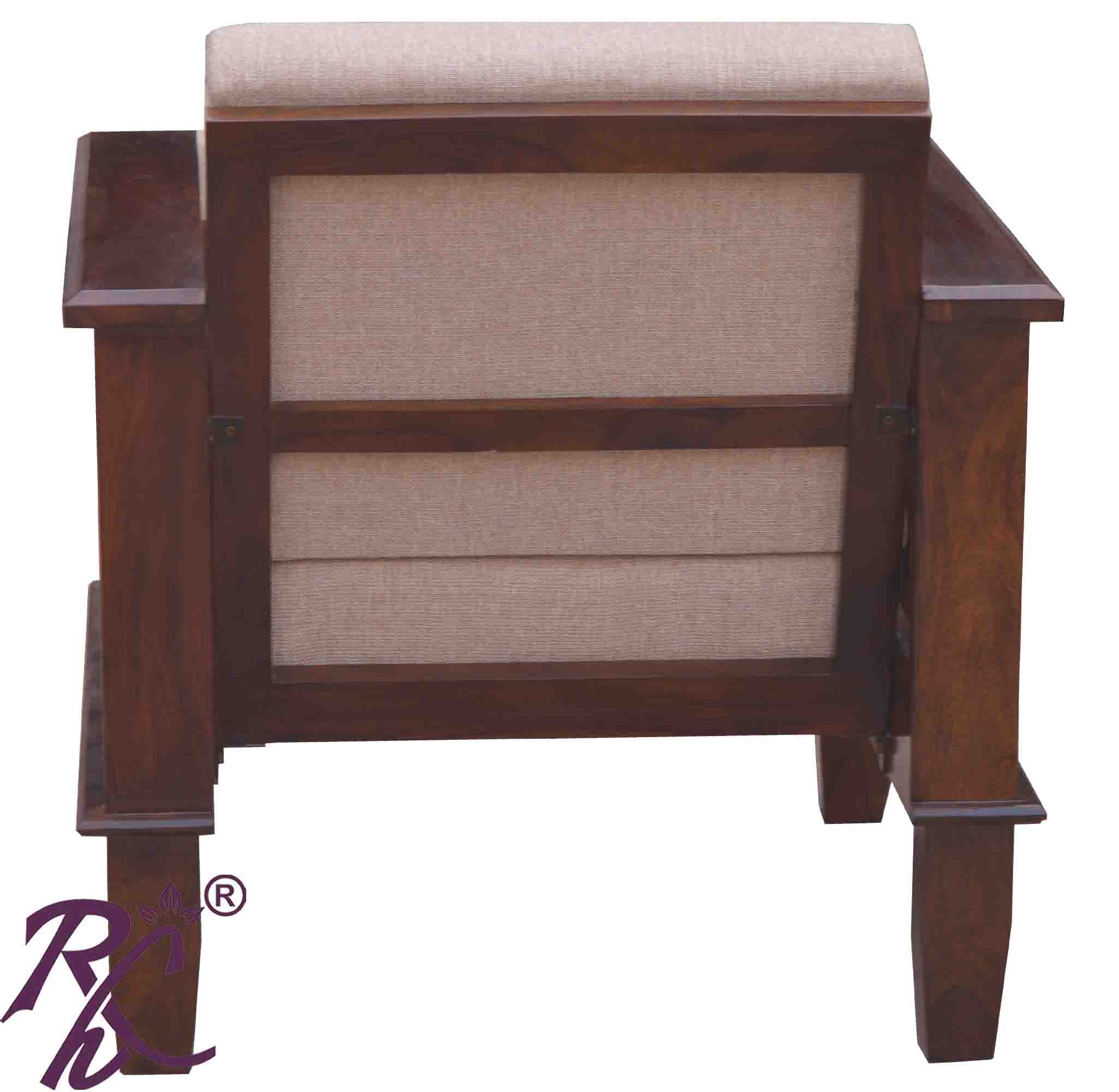 Solid Wood Magazine Holder Sofa One Seater