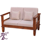 Solid Wood Magazine Holder Sofa 2 Seater