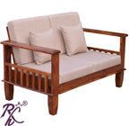 Solid Wood Magazine Holder Sofa 2 Seater