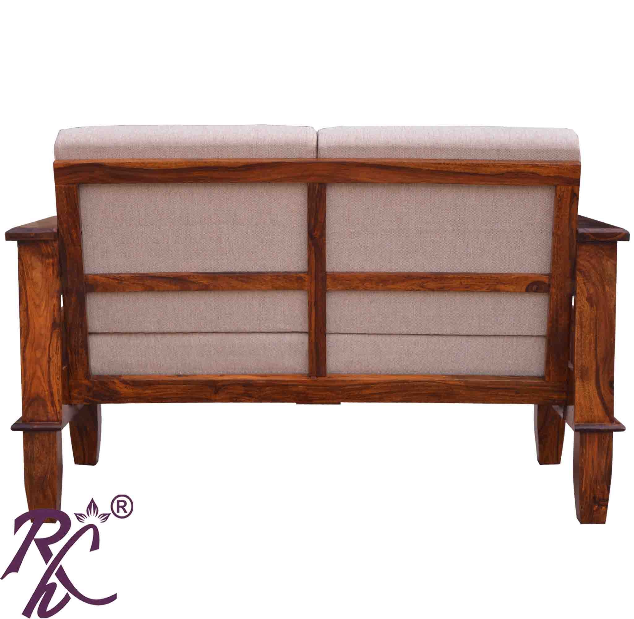 Solid Wood Magazine Holder Sofa 2 Seater