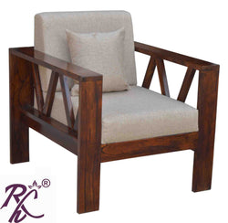 Solid Wood VV Design Sofa One Seater