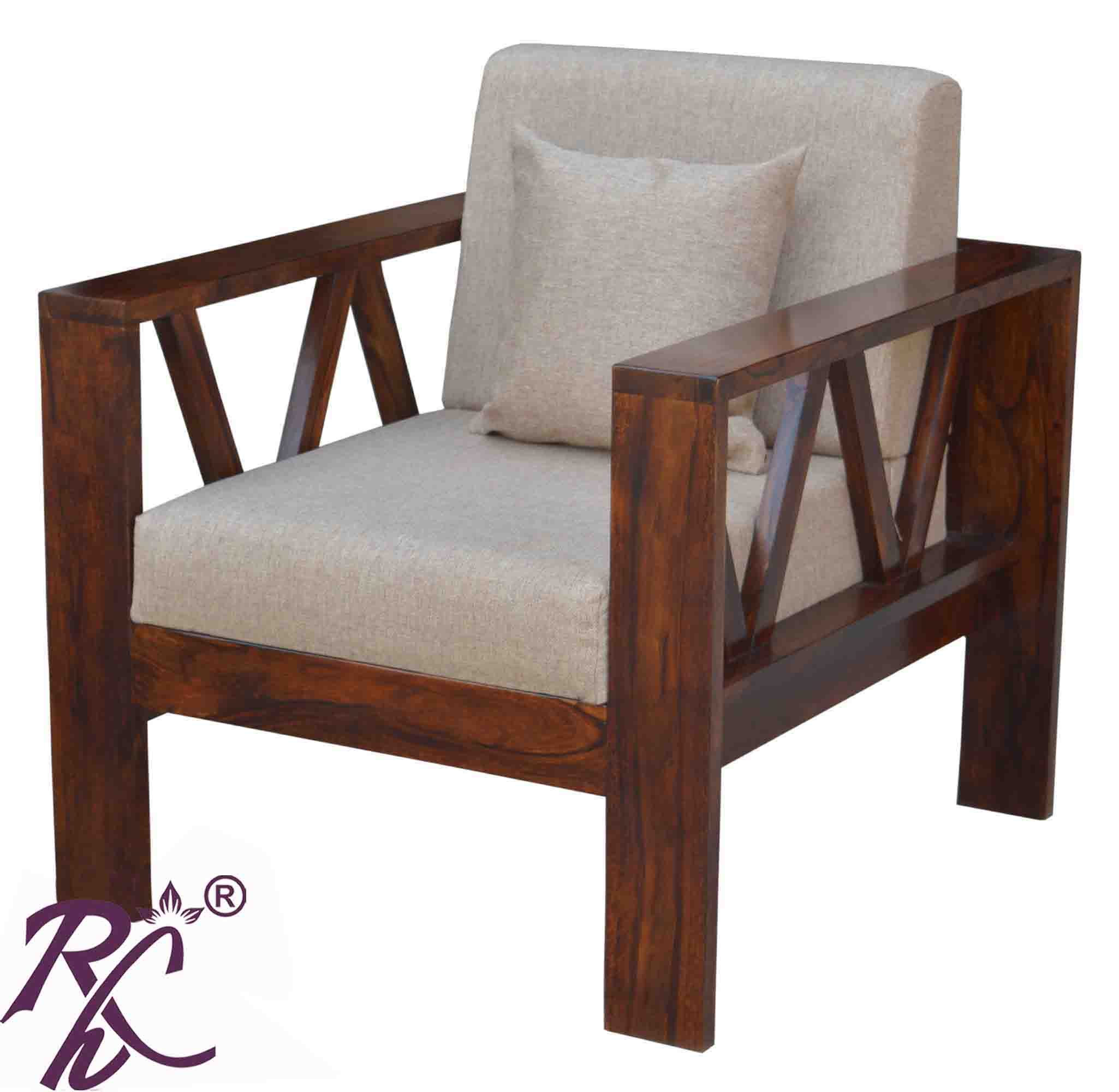 Solid Wood VV Design Sofa One Seater