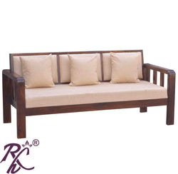Solid Wood Raj Sofa 3 Seater