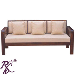 Solid Wood Raj Sofa 3 Seater