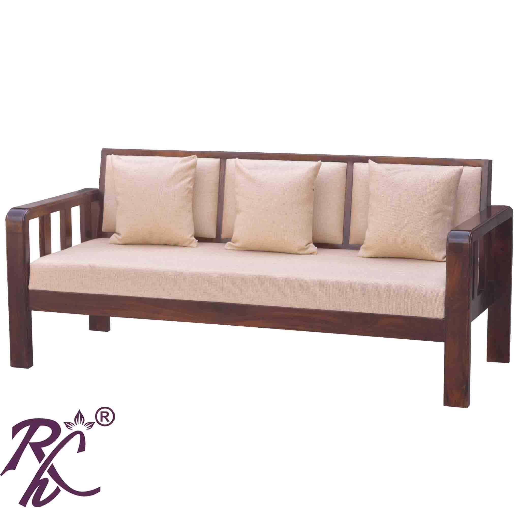 Solid Wood Raj Sofa 3 Seater