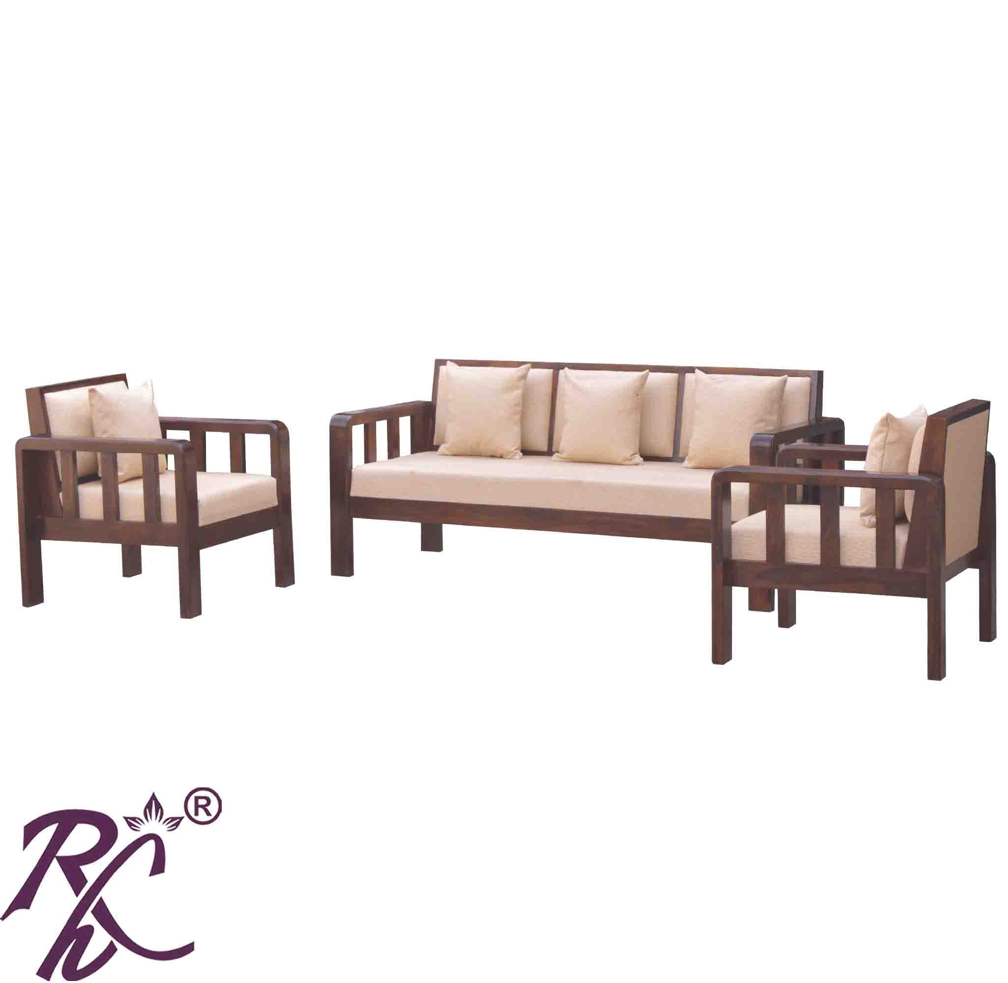 Solid Wood Raj Sofa Set  5 Seater