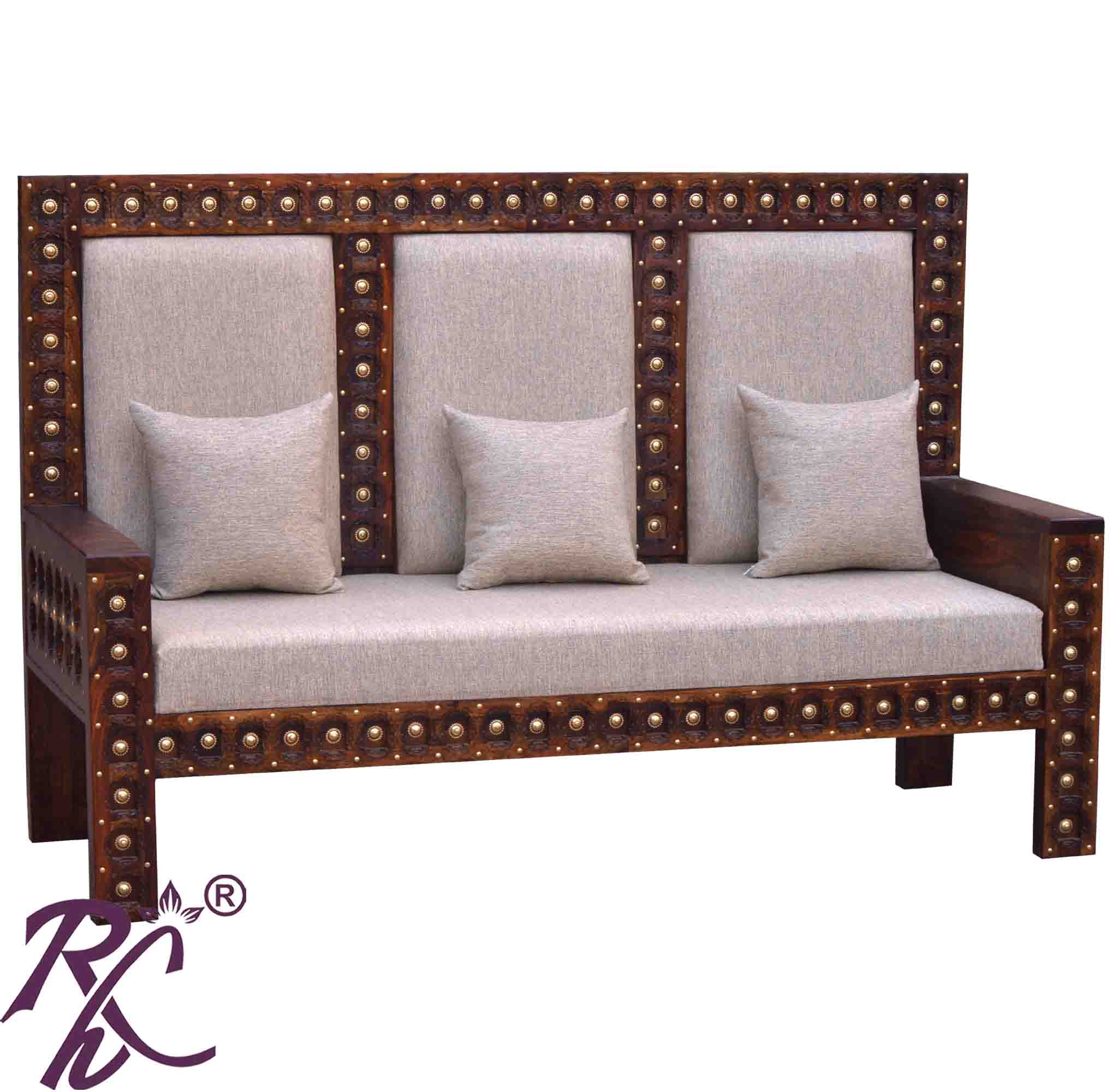 SOLID WOOD BAKHRA SOFA SET 5 SEATER