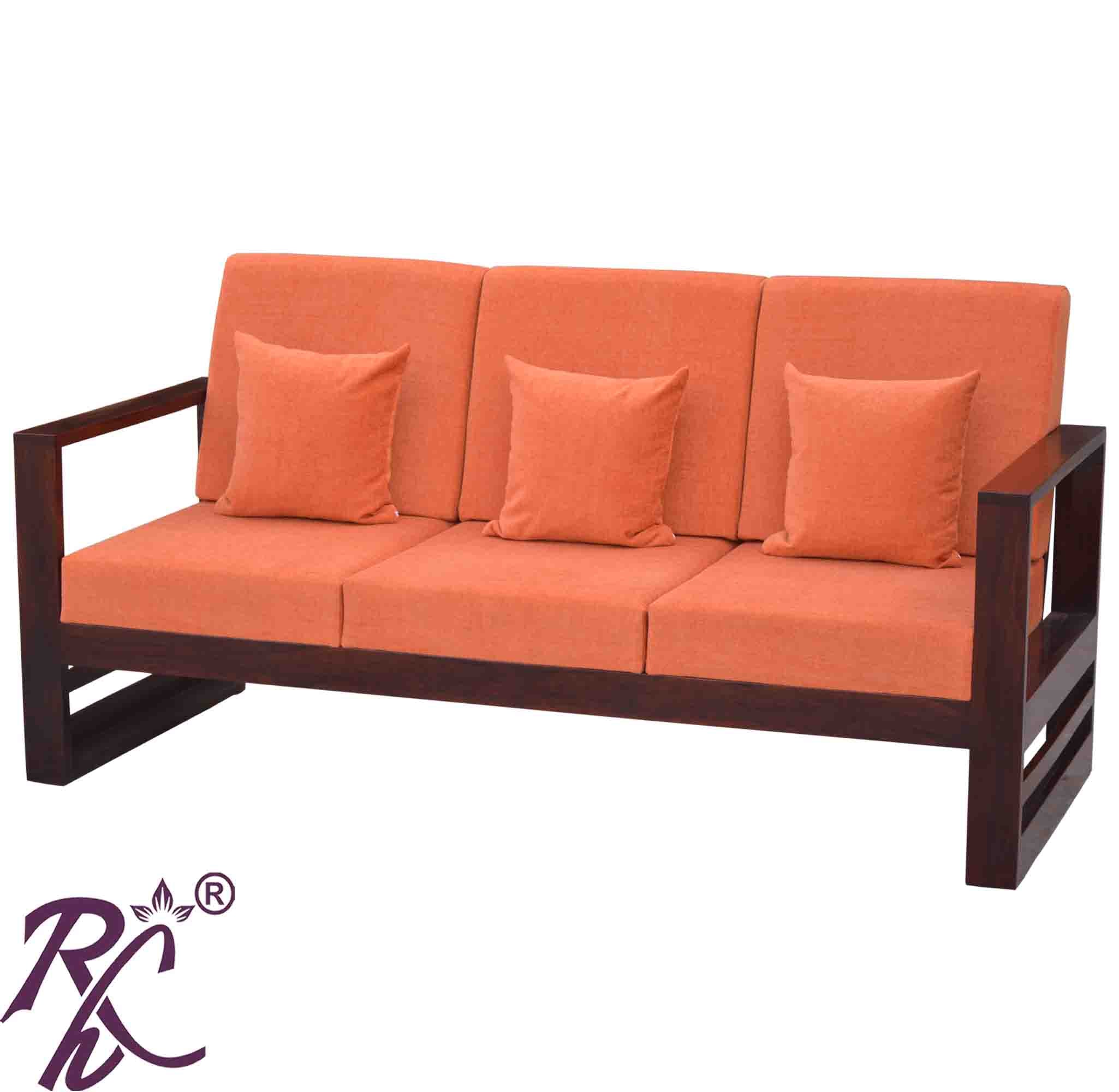 Solid Wooden Sofa 3 Seater