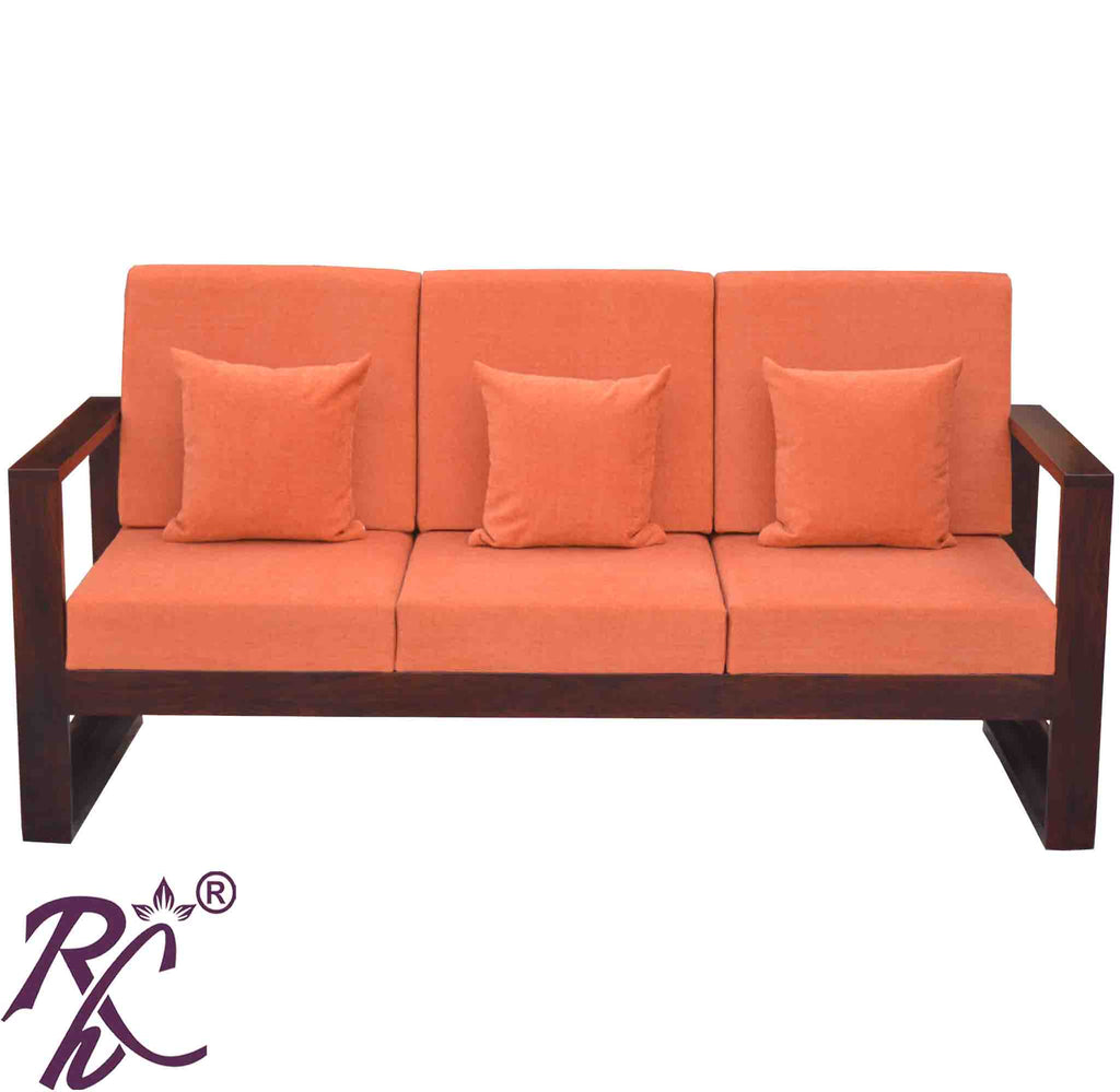 Solid Wooden Sofa 3 Seater