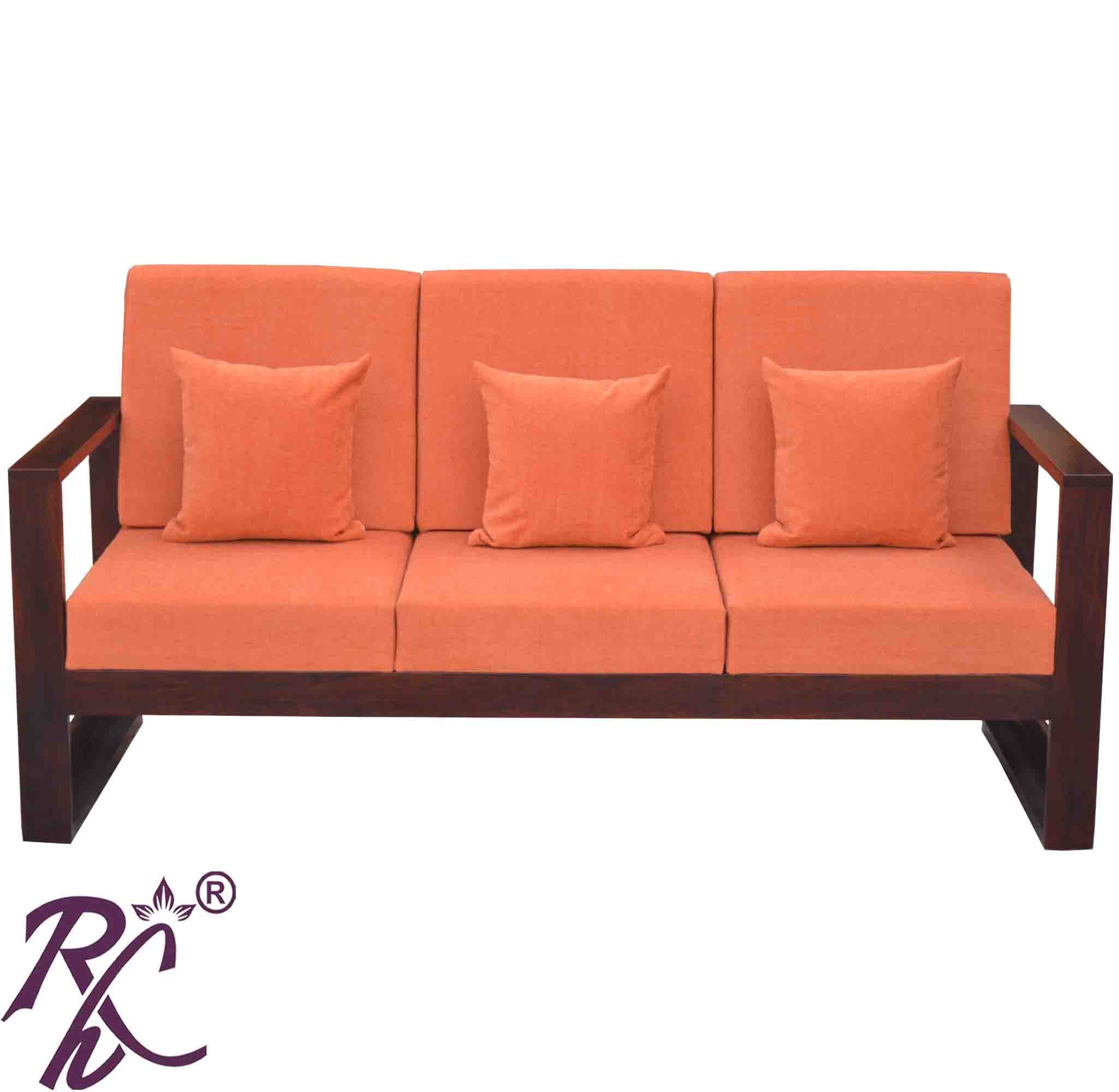 Solid Wooden Sofa 3 Seater