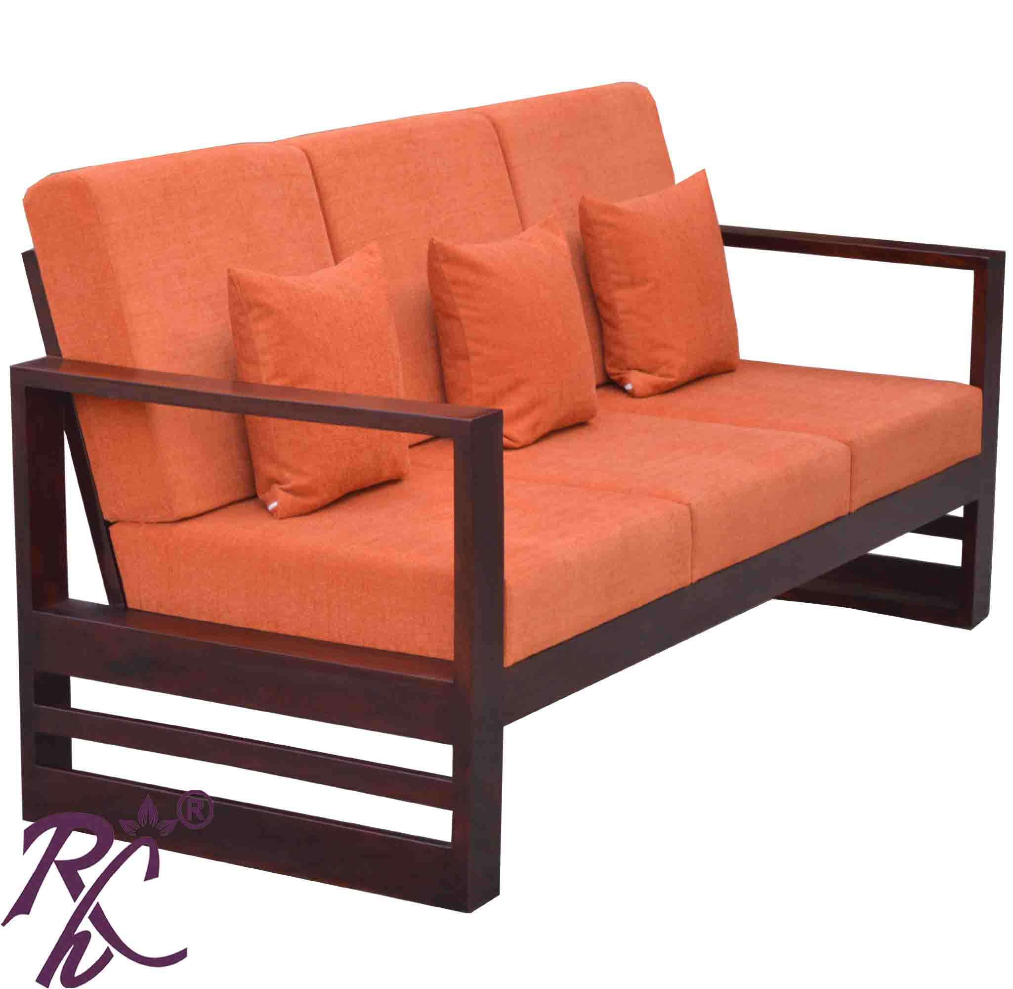 Solid Wooden Sofa 3 Seater