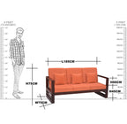 Solid Wooden Sofa 3 Seater