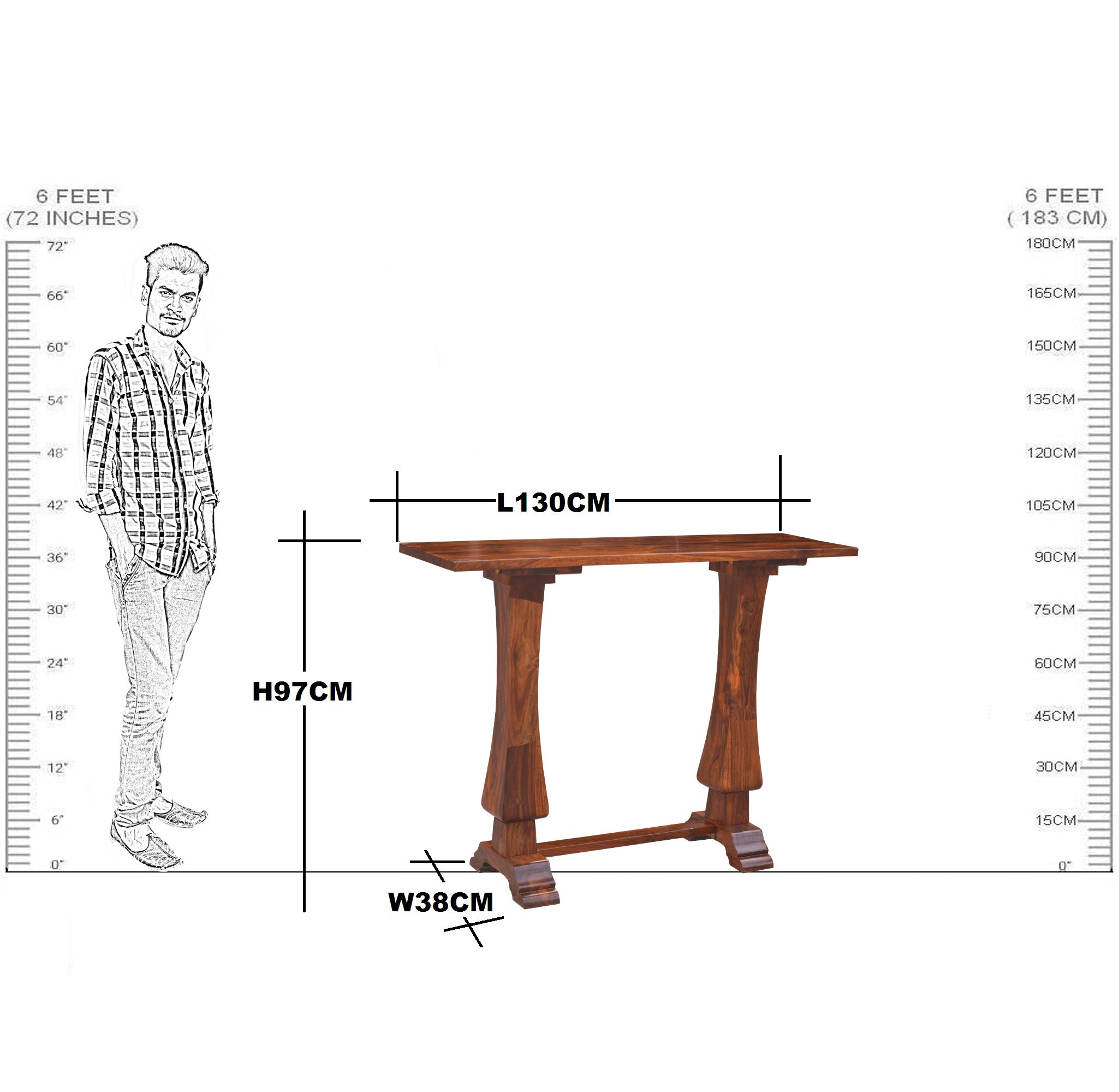 Solid Wood Console Table