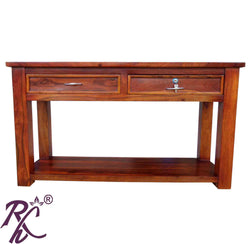 Solid Wood Study Table With Two Drawers