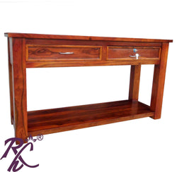 Solid Wood Study Table With Two Drawers