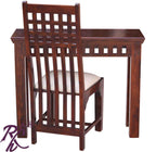Solid Wood Kubera Design Writing Table Set With One Chair